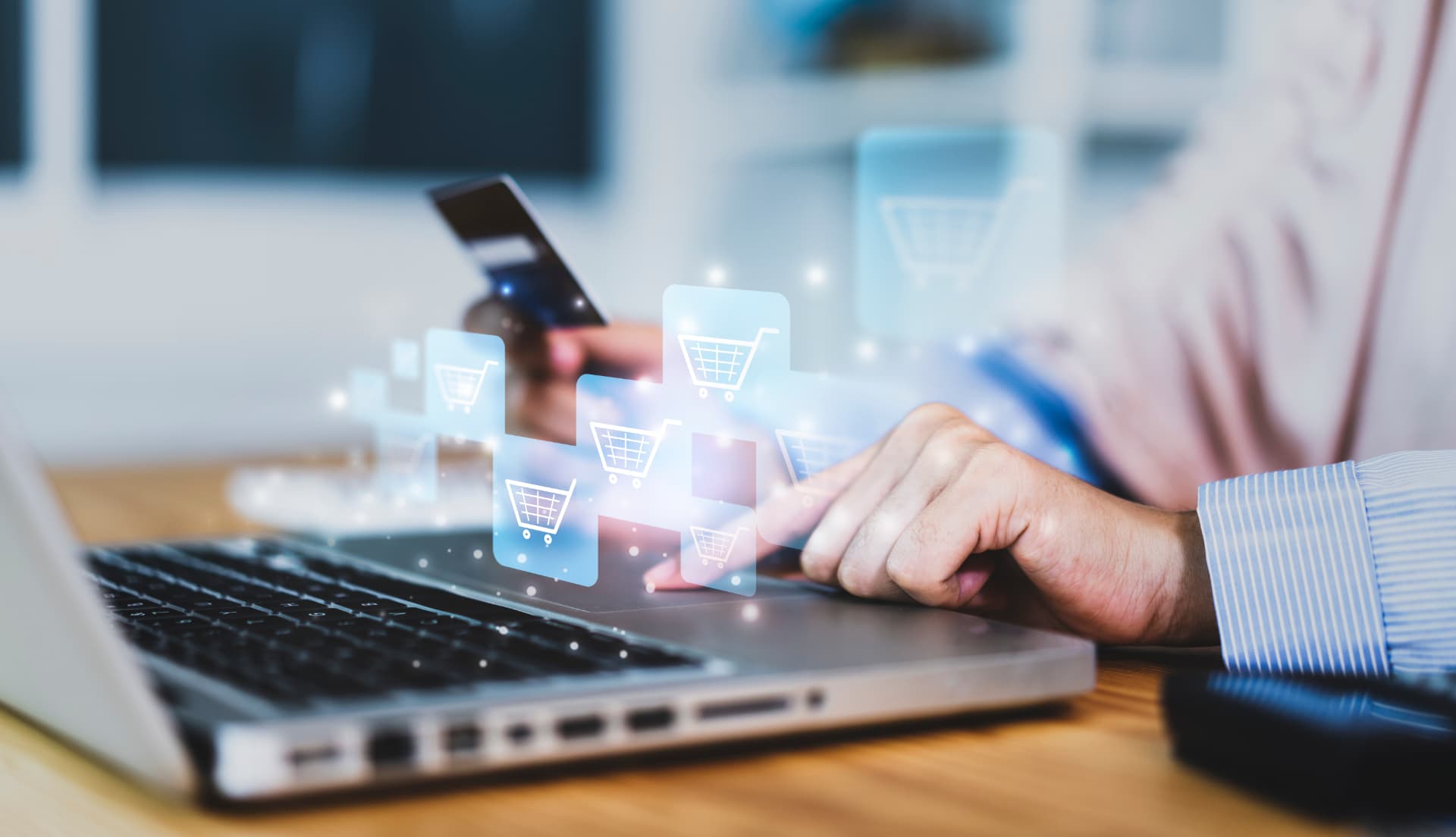 E-commerce support agent helping a customer with an order and parcel