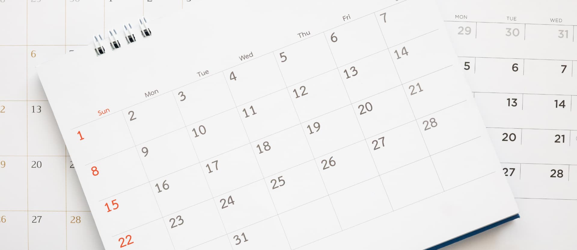 Business professional scheduling appointments with a calendar on screen